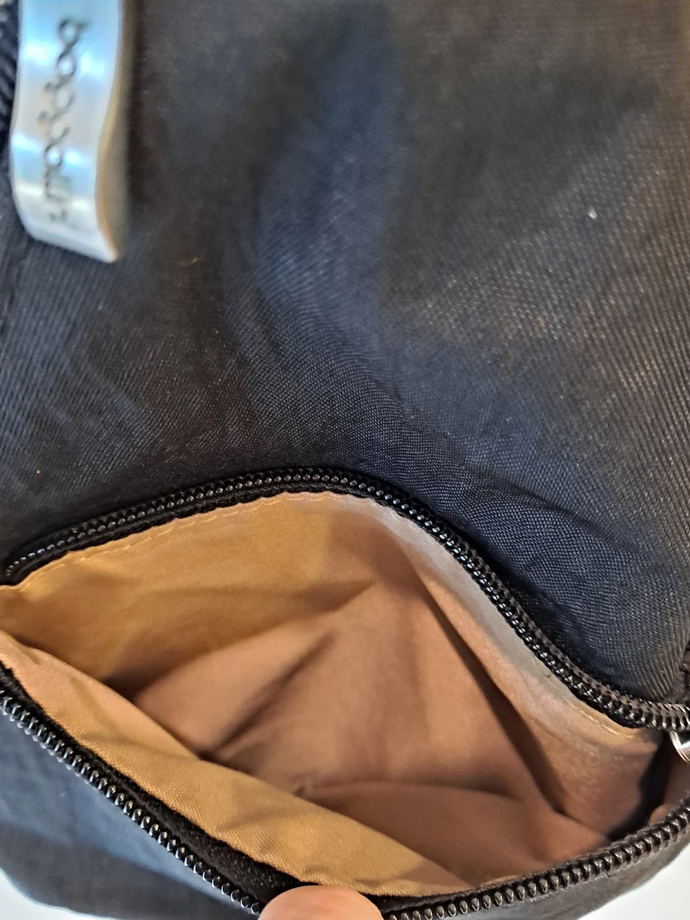 Baggallini Black Mini Crossbody Sling Lightweight Nylon Secure Travel Compact